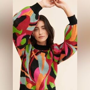 Farm Rio The Dance Multicolor Knit Sweater